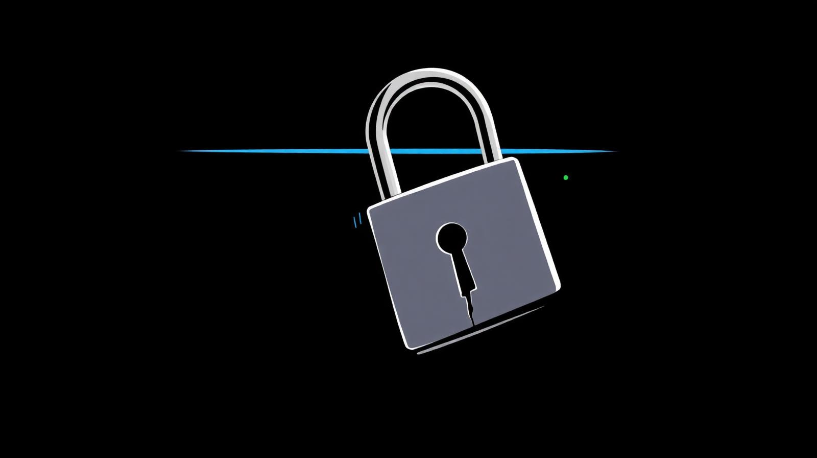 Minimalist padlock representing crypto phishing scam protection